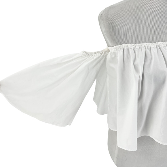 N Nicholas Off Shoulder Ruffle Top in White - Picture 8 of 15